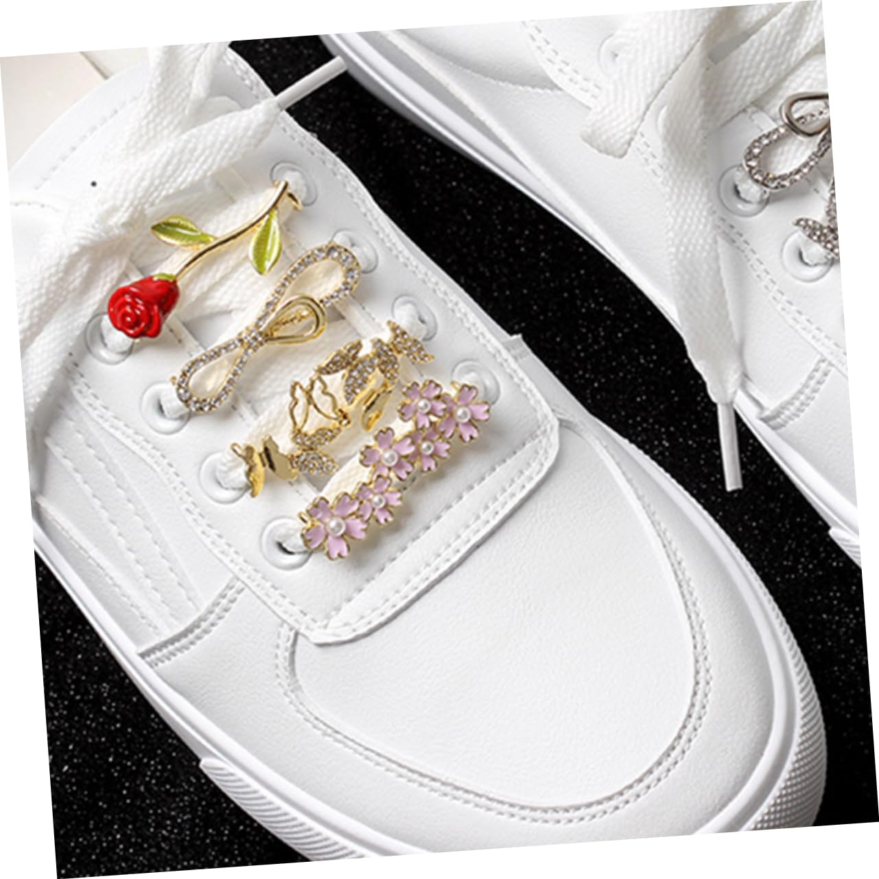 CALLARON Piccola Fibbia Per Scarpe Bianche Fibbia Scarpa-gioiello Ciondoli Per Scarpe Con Pietre Preziose Clip Per Scarpe Shoes for Women Shoes Clip Gemme Scarpe Fibbie Lega