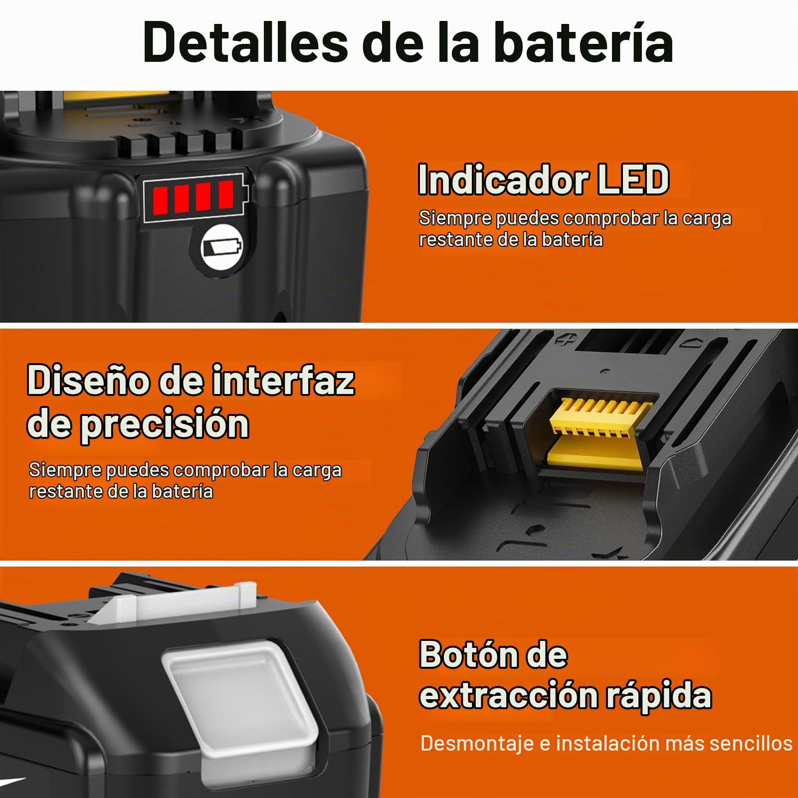 2 Piezas BL1860B Recambio para Makita 18 V 5,5 Ah Batería Compatible para Makita Batería BL1860B BL1850B BL1840B BL1830B BL1820 BL1835 BL1845 194205-3 194309-1 LXT-400 (Gris)