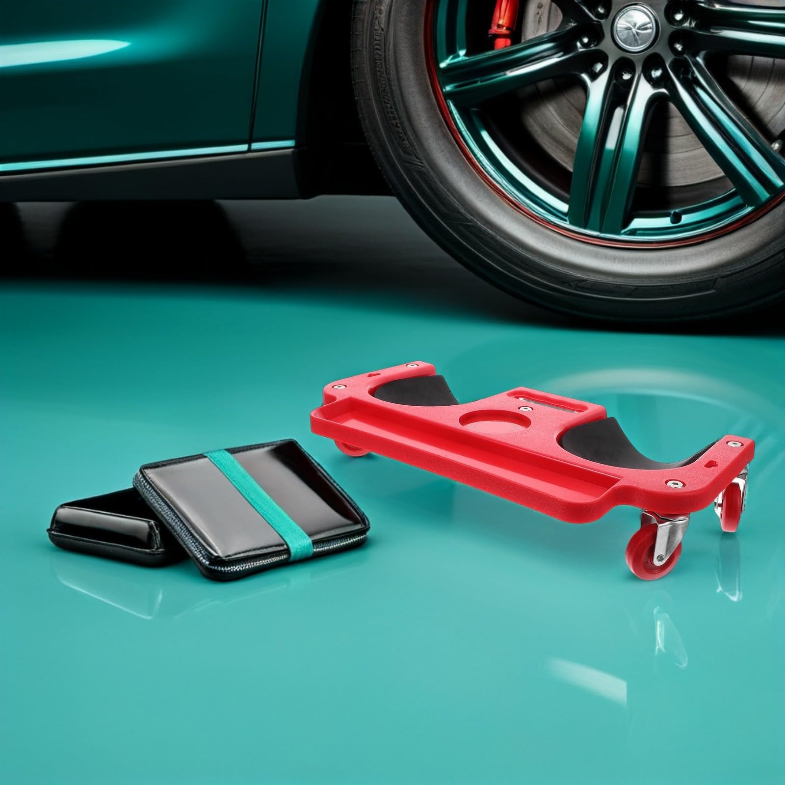 Rodilleras Rodantes con Ruedas para Reparación de Coches Cojín Ergonómico para Construcción y Trabajo Baldosas Protector de Rodillas Resistente y Cómodo para Mecánicos y Obreros