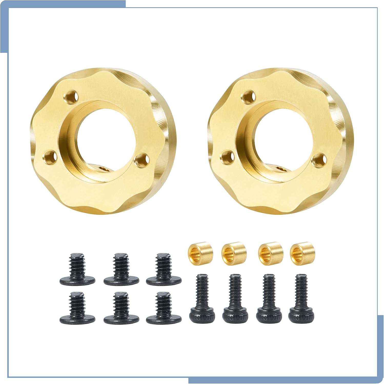 2PCS RC Brass Front Steering Knuckles Set for Kyosho Mini Z 4x4 1/18 Scale Jimny 1/24 Scale Wrangler