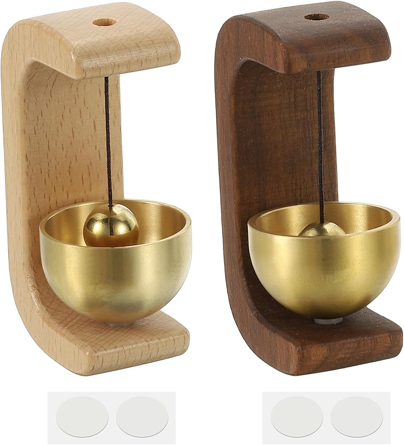 PATIKIL 2 Set Shopkeepers Bell, Wood Chime Hanging Door Bell Self-Adhesive Hanging Jingle for Door Opening Business When Entering Refrigerator Car, C-Shape PATIKIL 2 Set Shopkeepers Bell, Wood Chime Hanging Door Bell Self-Adhesive Hanging Jingle for Door Opening Business When Entering Refrigerator Car, C-Shape