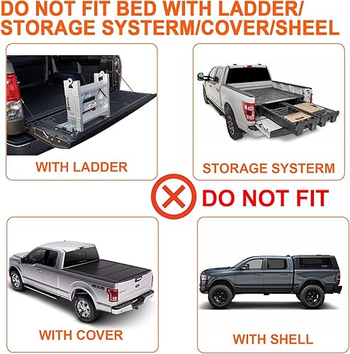 Miniatura 9 de Extensor de caja de camión, apto para Ford F150F250 7+Titan 6+Tundra 7+Sierra 3+Ram 150025003500
