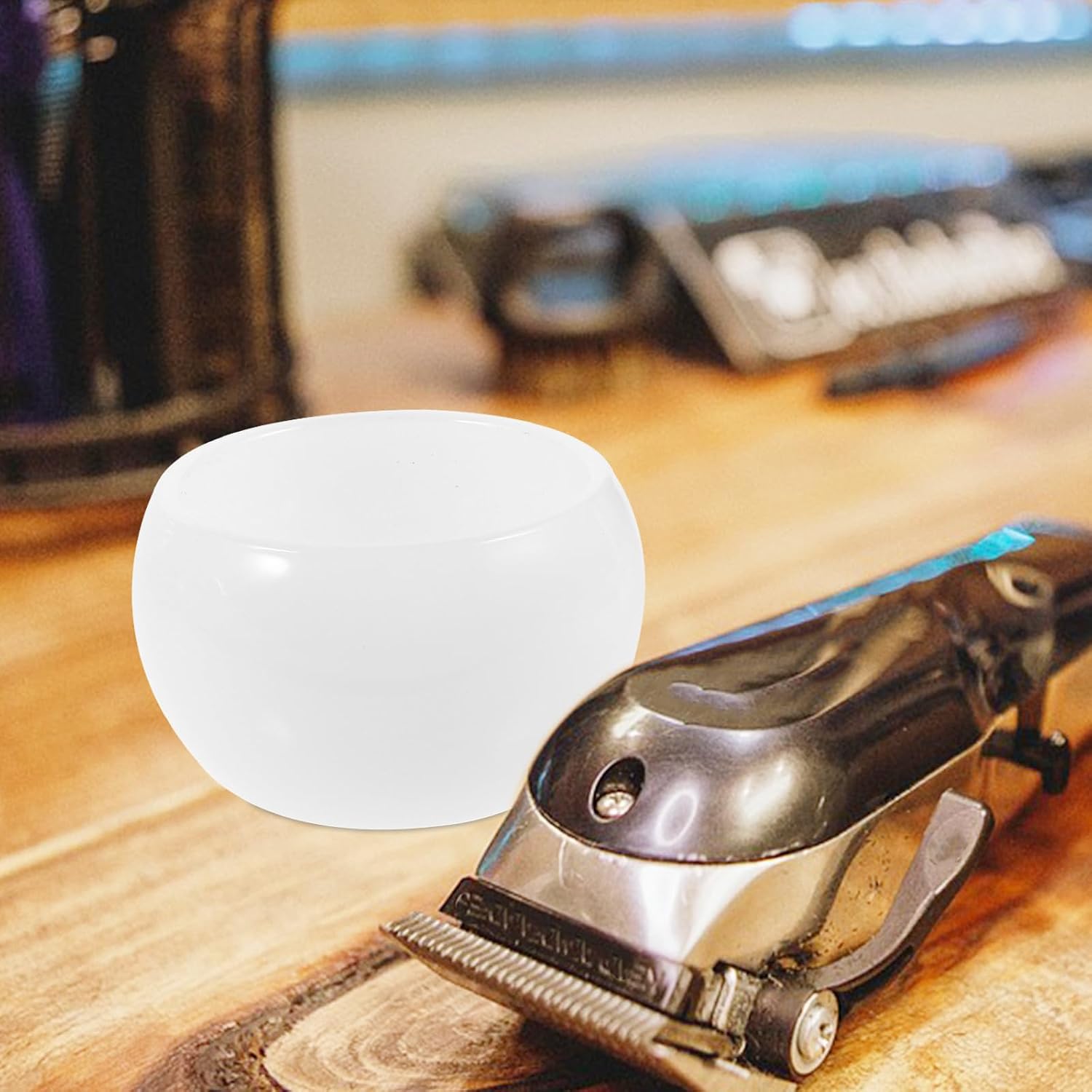 Men’s Shaving Soap Bowl Glass Foaming Container Small Decorative Natural Soap Bowl for Barber Shave Kit and Facial Grooming