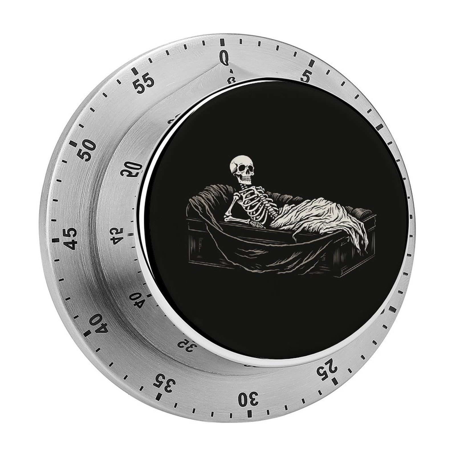 Adfgyerh Style Skeleton In The Coffin Timer For Cooking, Kitchen Timer Magnetic No Batteries Required, Mechanical Timer With Loud Alarm, For Fitness Baking Exercise Oven