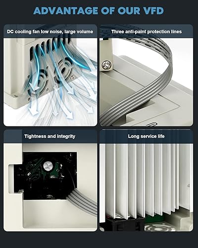 Miniatura 4 de GCCSJ 4KW 6HP VFD Inverter AC 220V 20A Variable Frecuencia Drive Convertidor monofásico a 3 Fase para el control de velocidad del motor del husillo