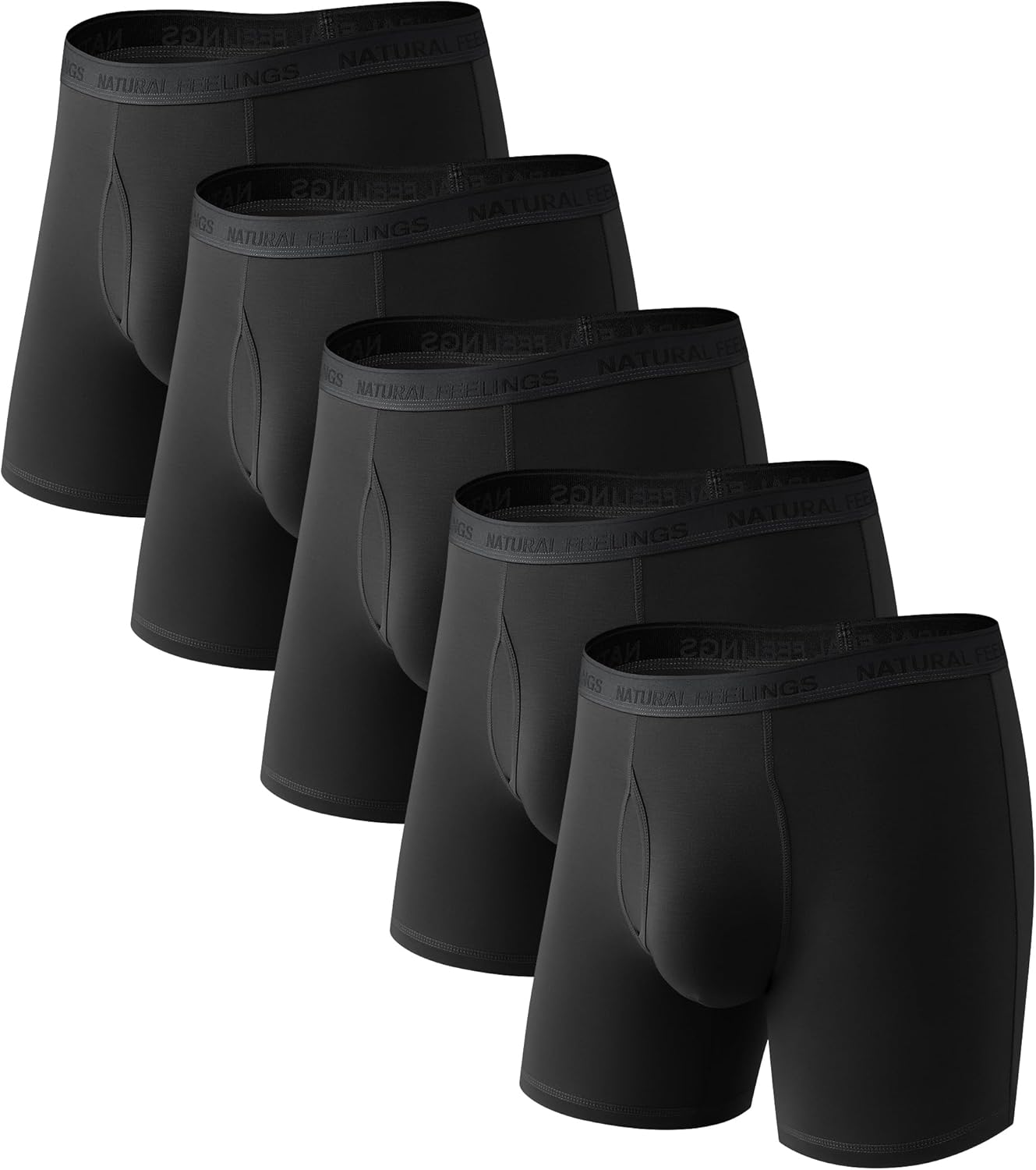 Natural Feelings Men's Underwear Viscose from Bamboo Boxer Briefs Underwear Pack for Men