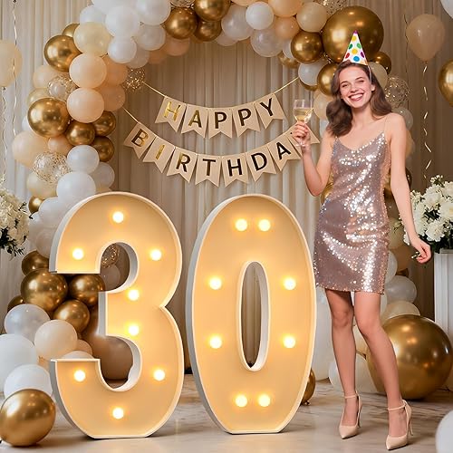 Miniatura 147 de Mixifox Letras V de marquesina de 3 pies, letras grandes iluminadas de 3 pies de alto con luces, letra de bebé grande para baby shower, boda