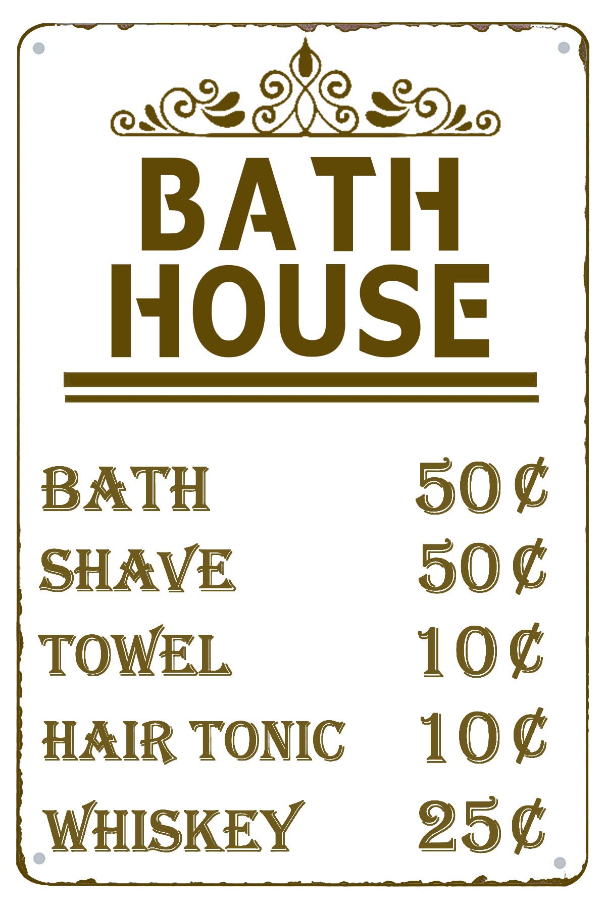 peiyeety Funny Bath House Shower Shave Towel Vintage Metal Tin Sign Bathhouse Sign Country Home Decoration Rustic Farmhouse Bathroom Decor 8"x12"
