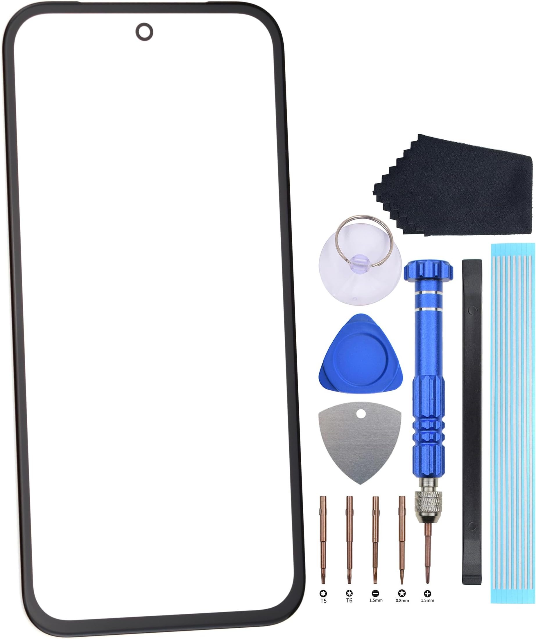 Glass Cover Replacement with Pre-cut OCA Adhesive for Google Pixel 8a 6.1