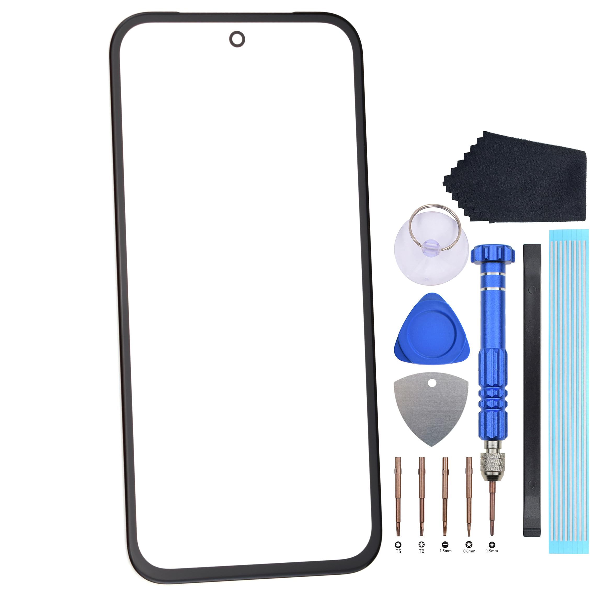 Glass Cover Replacement with Pre-cut OCA Adhesive for Google Pixel 8a 6.1