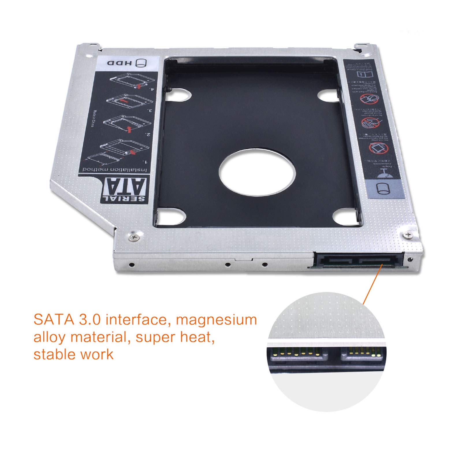 Amazon.com: Bfenown 9.5mm Universal SATA 2nd HDD/SSD Caddy for