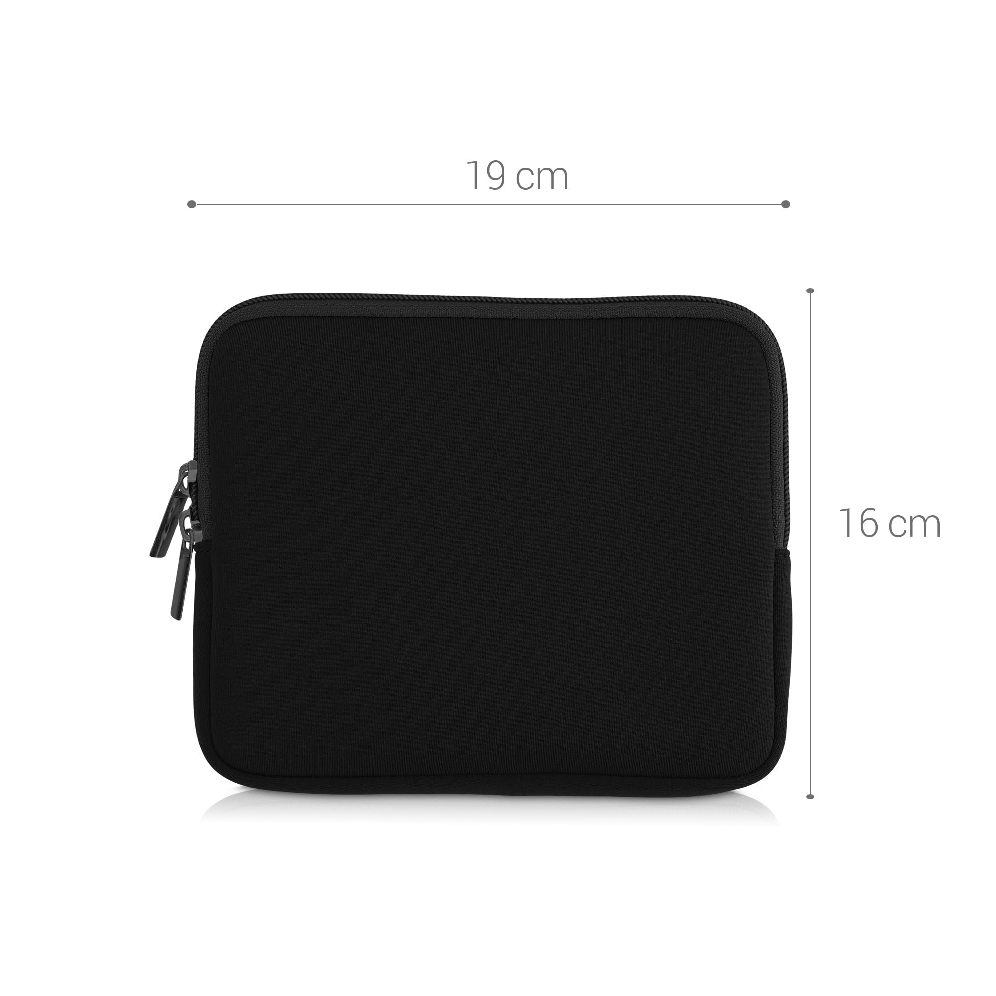 kwmobile pokrowiec ochronny do czytnika e-czytników - Etui ochronne 17,5 x 14,7 cm do neoprenowego e-czytnika - Czarny