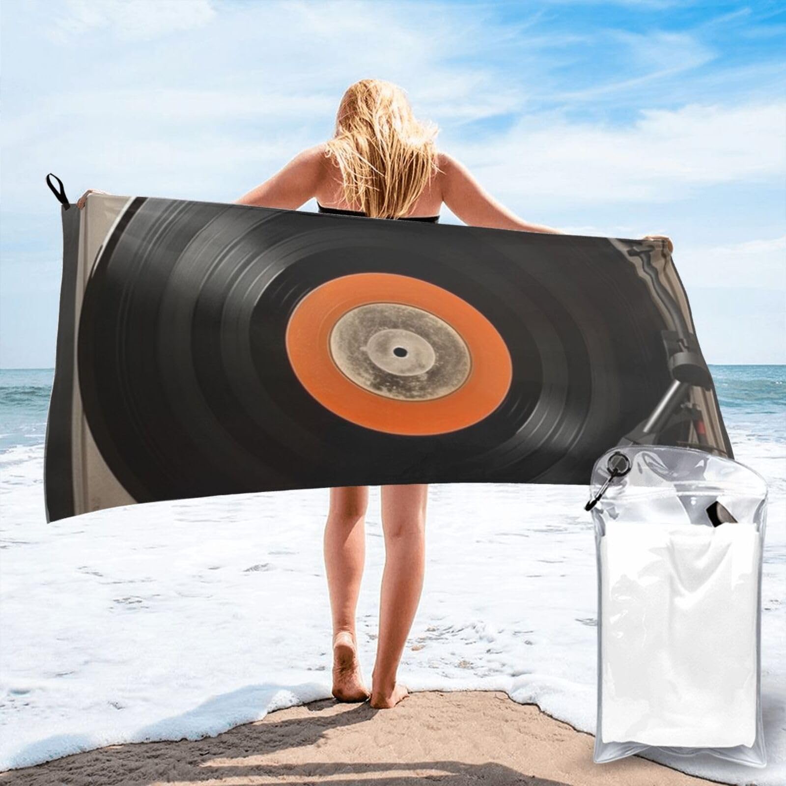 Serviette de plage microfibre douce anti-sable et compacte pour voyager