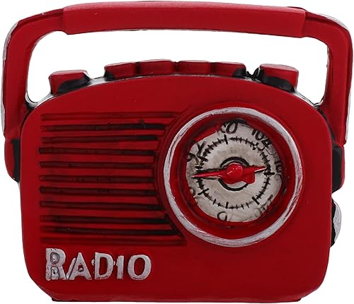 LOGOFUN Miniatura Retro Radio Mini Vintage Resina Modelo Tiny Radio Fotografía Prop para decoración creativa de estantería de mesa de oficina en
