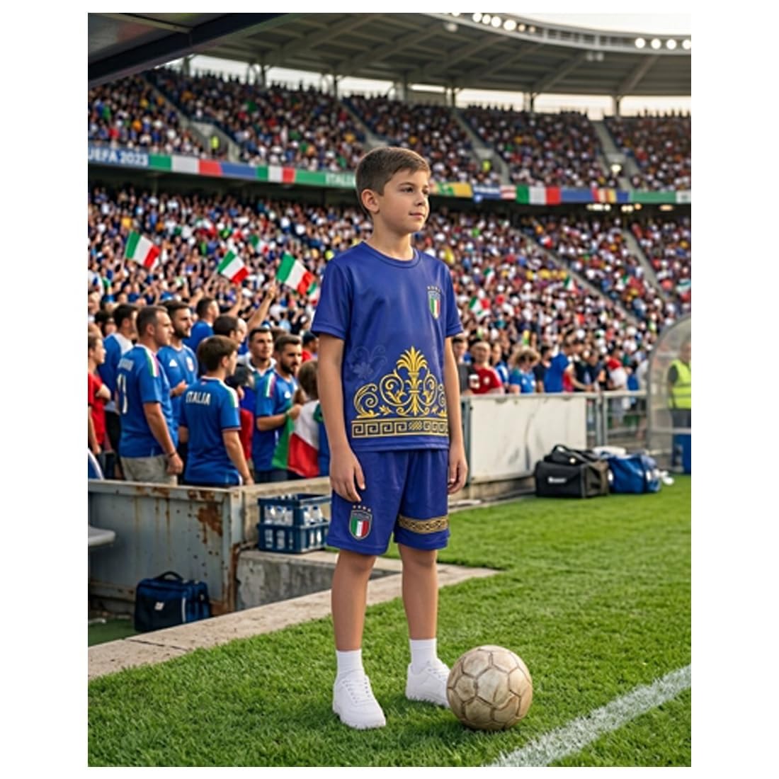 T-shirt et short de sport pour garçons et filles de 4 à 14 ans - Short d'été pour le sport et le football - Cadeau idéal pour l'école