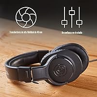 Vista 5 de Audio-Technica ATH-M20x Auriculares profesionales para monitor de estudio, color negro