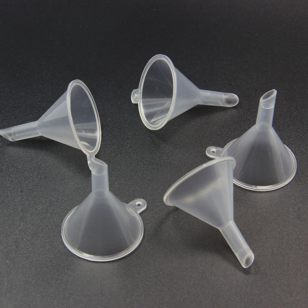Twinklefilter 20pcs Small Mini Plastic Funnels for Perfume Liquids Decanting Fragrance