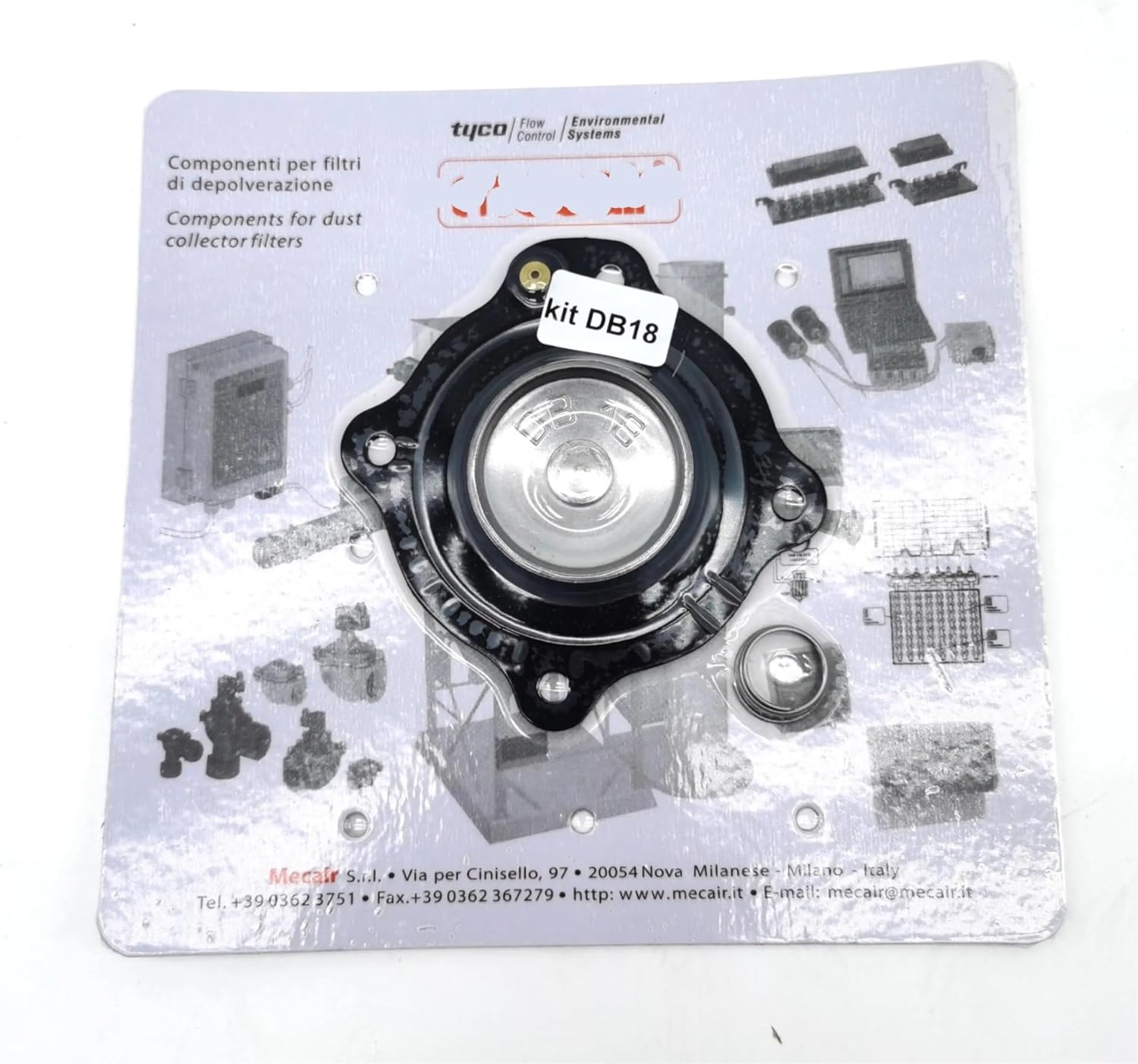 DB18M Electromagnetic Pulse Valve Gas Valve Diaphragm Repair Kit With Plastic Sealing(Nitrile)