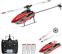 Vista 1 de CKYSCHN Helicóptero de control remoto, helicópteros WLtoys K110S RC con giroscopio de modo 3D/6G para adultos, aviones RC de 6 canales con motor sin