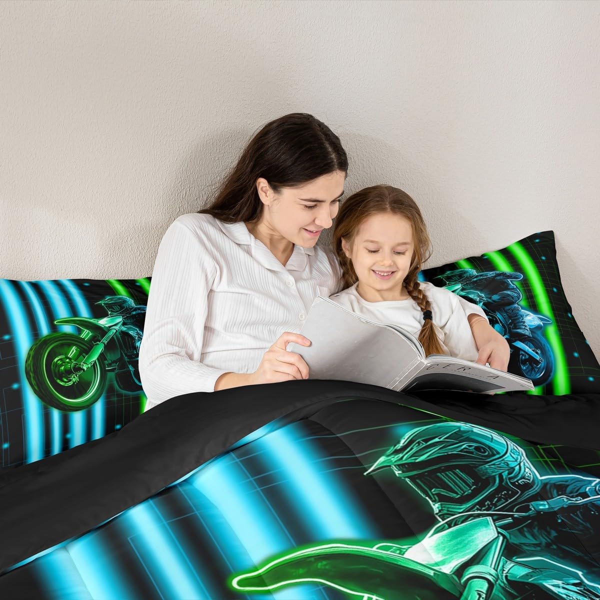 Feelyou Dirt Bike Kids Bedding Set Boys Girls Queen Size image 5