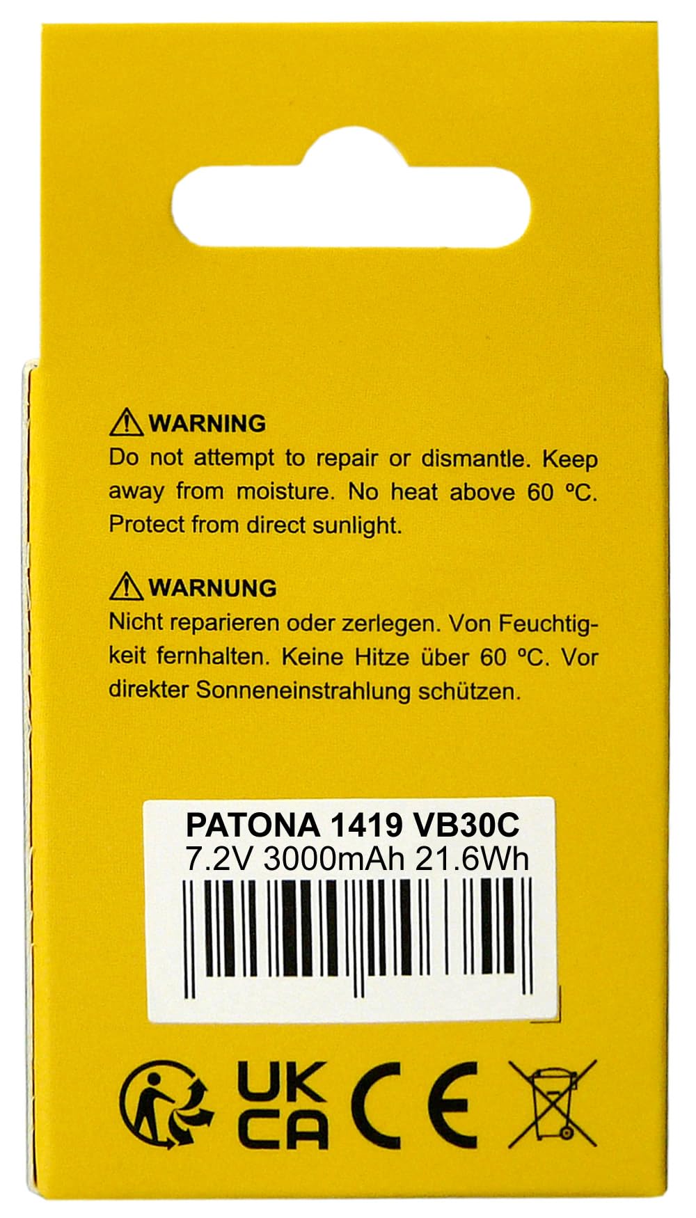 PATONA VB30 Batería 3000mAh con Carga USB-C – sustituye Godox VB30 – para Flashes Godox V1, V1 Pro, V850III, V860III, AD100Pro, WB100 – más Destellos por sesión, Carga sin Cargador