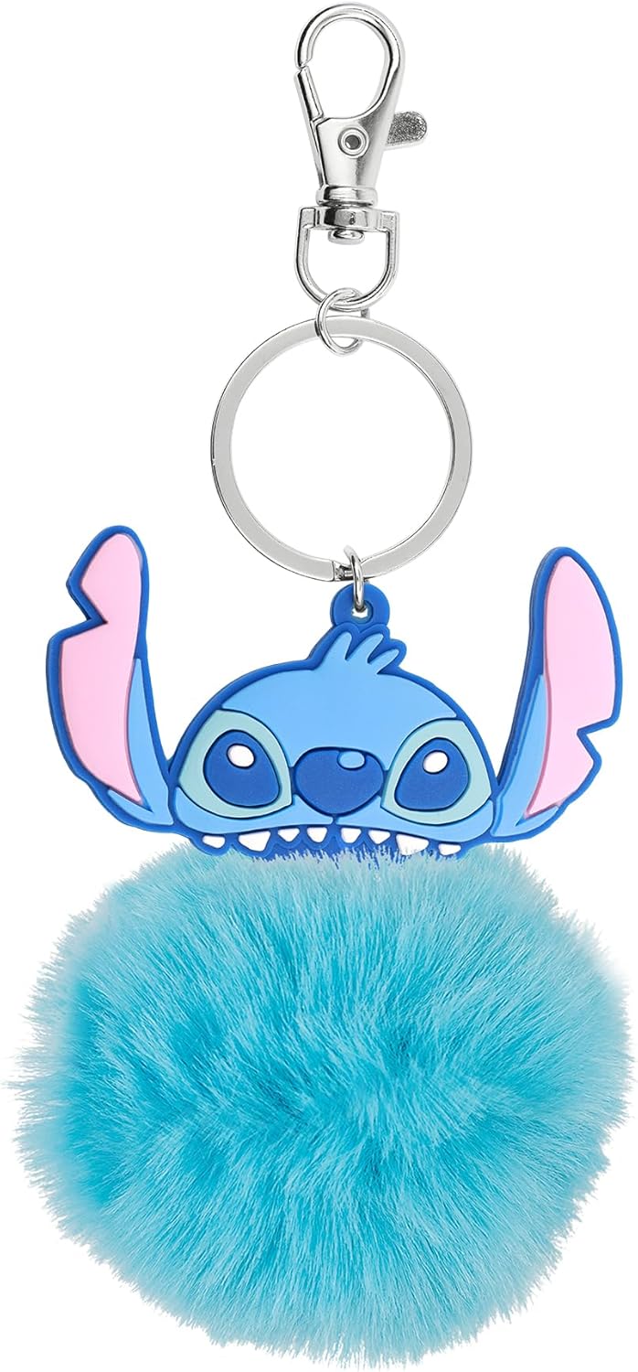 Peers Hardy Disney Lilo and Stitch Blue Pom Pom Keychain Amazon.co.uk Fashion