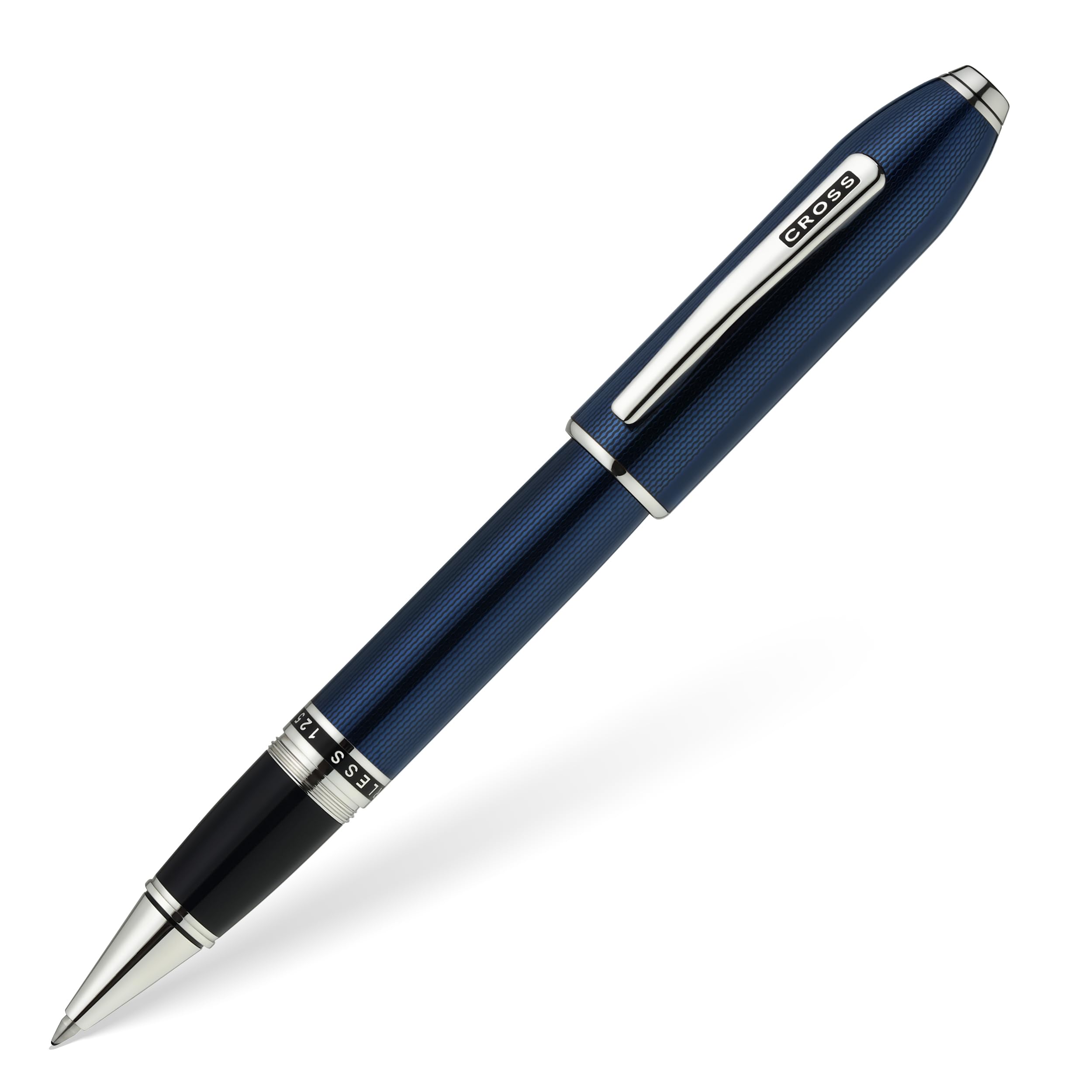 Cross Peerless Rollerball | Schreibfarbe: schwarz | transluzent kobaltblau