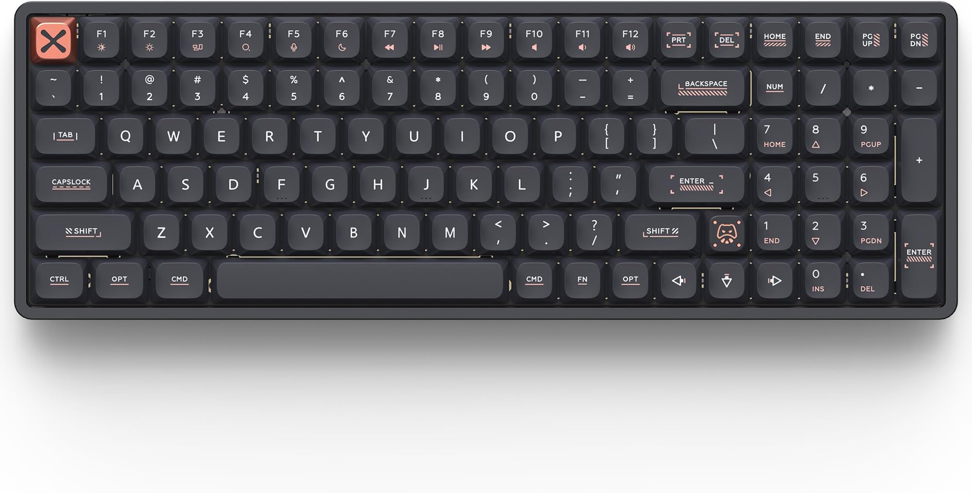 IQUNIX Magi96 Low Profile Wireless Mechanical Keyboard – Full 100-Key Layout, Hot-Swappable, RGB Backlit, Full Aluminum, VIA Customizable, Mac/Windows/Linux, Tri-Mode