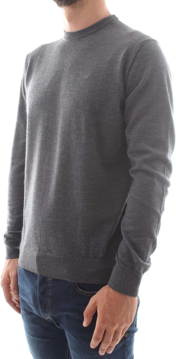 Emporio Armani 8N1M91 1M4CZ Mens Virgin Wool Crew Neck Kintwear