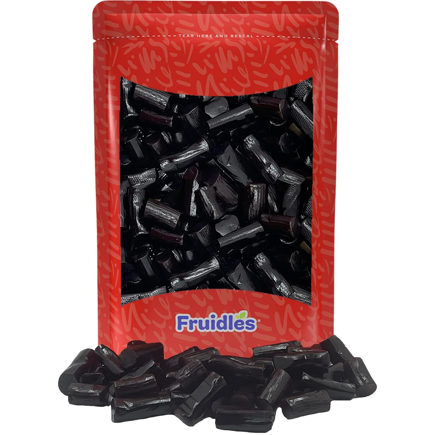 Fruidles Black Licorice Candy, Soft Licorice Bites Gummies