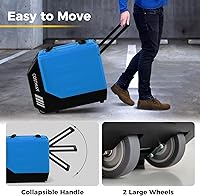 Vista 7 de COSTWAY Deshumidificador comercial 190 PPD con bomba, deshumidificador de espacio de rastreo moldeado rotacional con manguera de drenaje de 26 pies