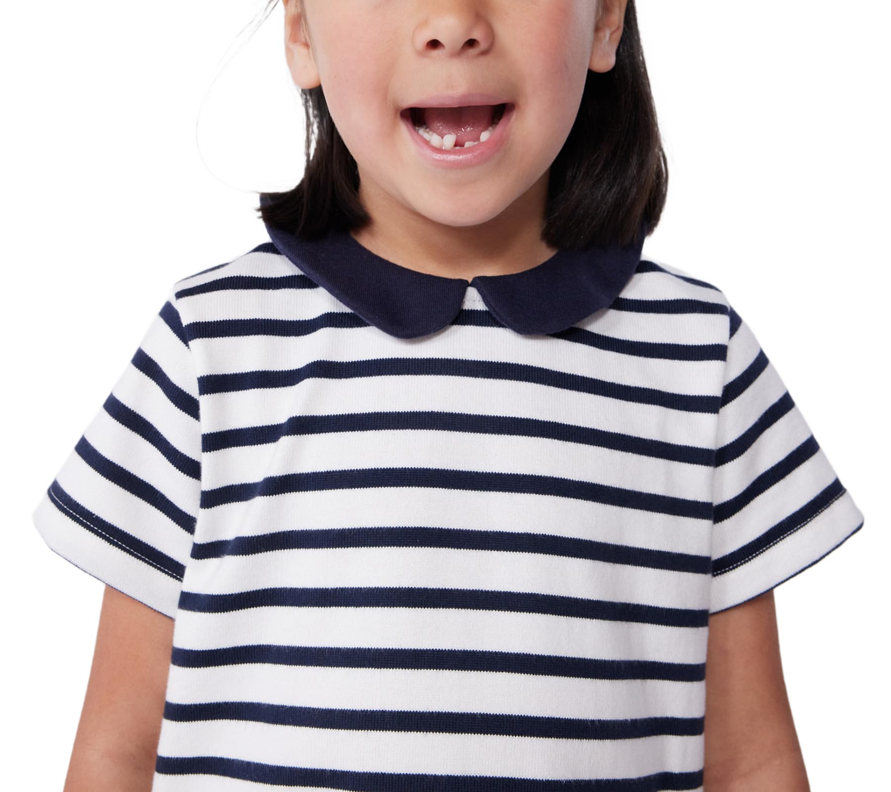 Petit Bateau Vestido de Manga Corta para Niñas