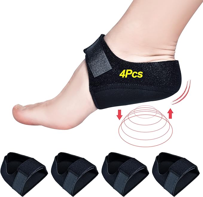Heel Protectors(4PCS), Heel Cups for Heel Pain, Heel Cushion, Heel Cups
