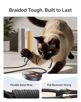 charmast Multi Charging Cable with Magnetic Wireless Pad for Desk & Travel