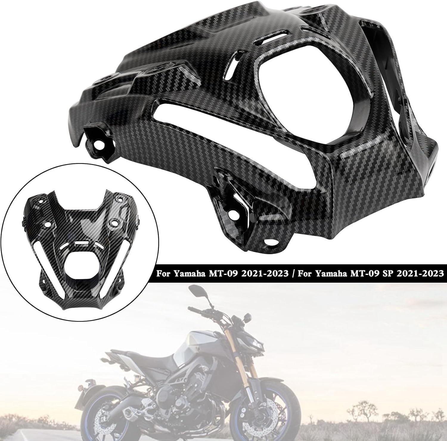 Front Nose Headlight Cover Fairing Cowl fit for Yamaha MT-09 MT09 2021-2023, for Yamaha MT-09 MT09 SP 2021-2023