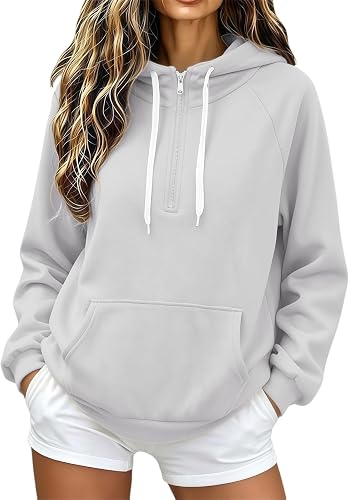 Quarter Zip Pullover Women Oversized Comfort Colors Sweatshi