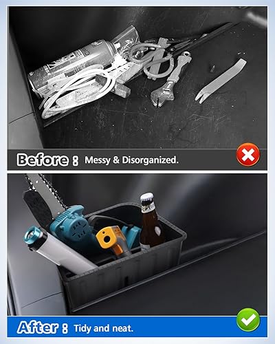 Miniatura 6 de Karltys Organizador de maletero para SUV, 2 unidades, organizador de maletero de automóvil, cajas de almacenamiento impermeables, organizador de