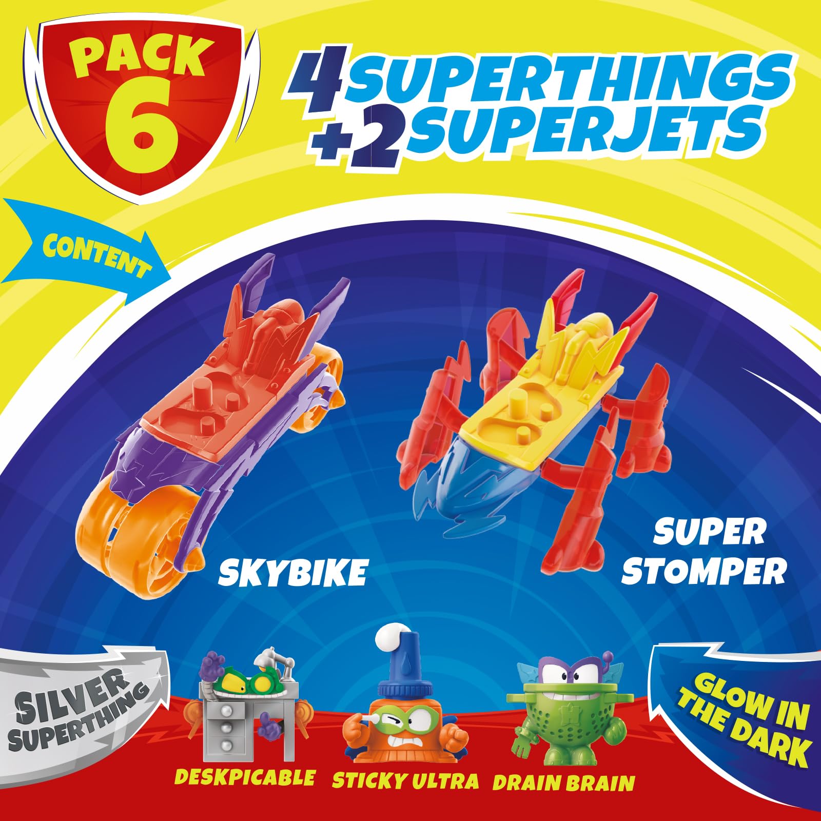 SUPERTHINGS Evolution series - Pack of 6. Includes 4 SuperThings (1 silver captain) and 2 Superjets. Pack 5 of 6 - Image 2