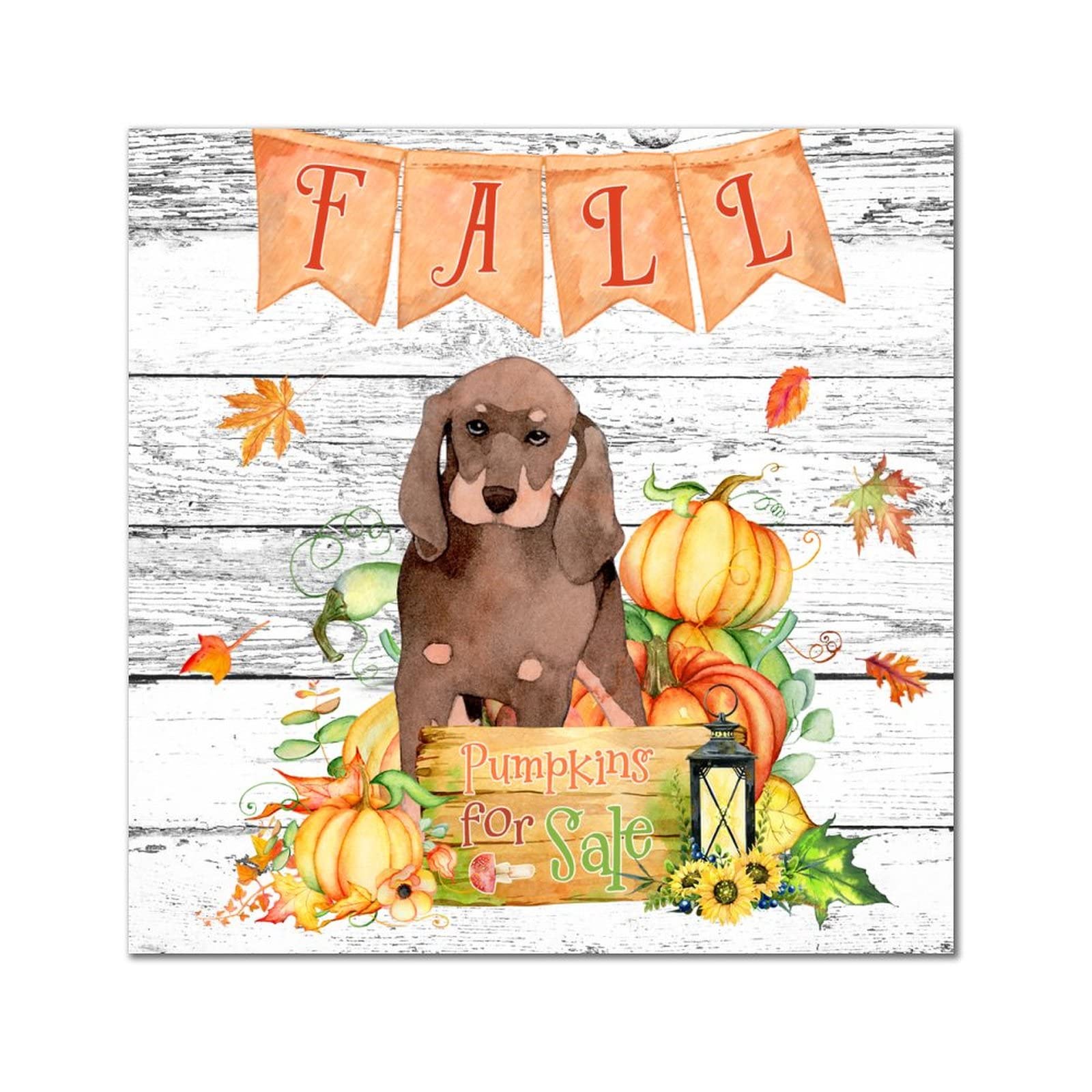 Plaque murale rustique en bois Fall Pumpkins pour une ambiance cosy au salon