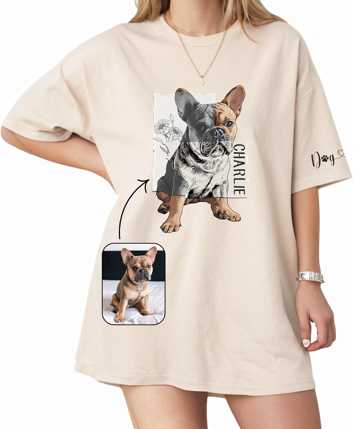 Custom Dog Mom Shirt Gifts for Women, Custom Shirt with Dog Picture for Women, Mother's Day Hoodie