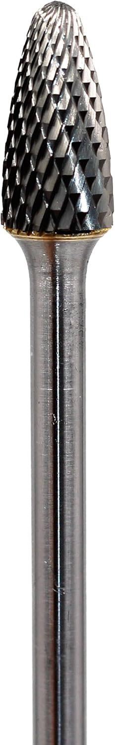 Gеt Pорulаr оƒƒеr YUFUTOL Carbide Burr SF-5L4 with 1/4 Inch Shank Diameter Extended Long Double Cut Carbide Rotary Burr File 4 Inch Total Length x 1/2 Inch Cutter Dia x 1 Cutter Length Tree Shape with Radius End, 1pcs