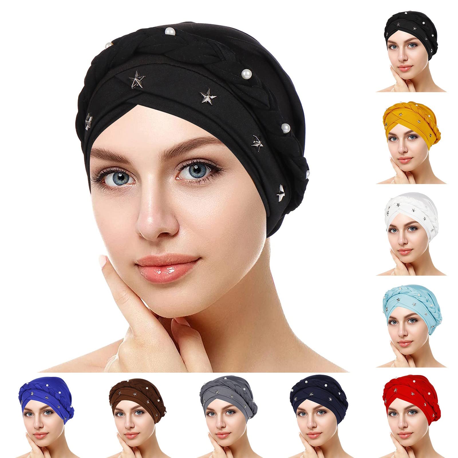 Elegance-go Chimio Turban Satin Élastique - Chapeau Headwrap Pour Perte De Cheveux