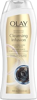 Olay Cleansing Infusion Body Wash, Charcoal + Mint, 400ml