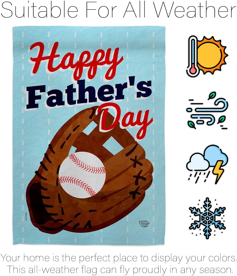 Day Game Garden Flag Set Wall Holder Family Father Dad Daddy Papa Grandpa Best Parent Sibling Relatives Grandparent House Banner Small Yard Gift Double-Sided, Made in USA