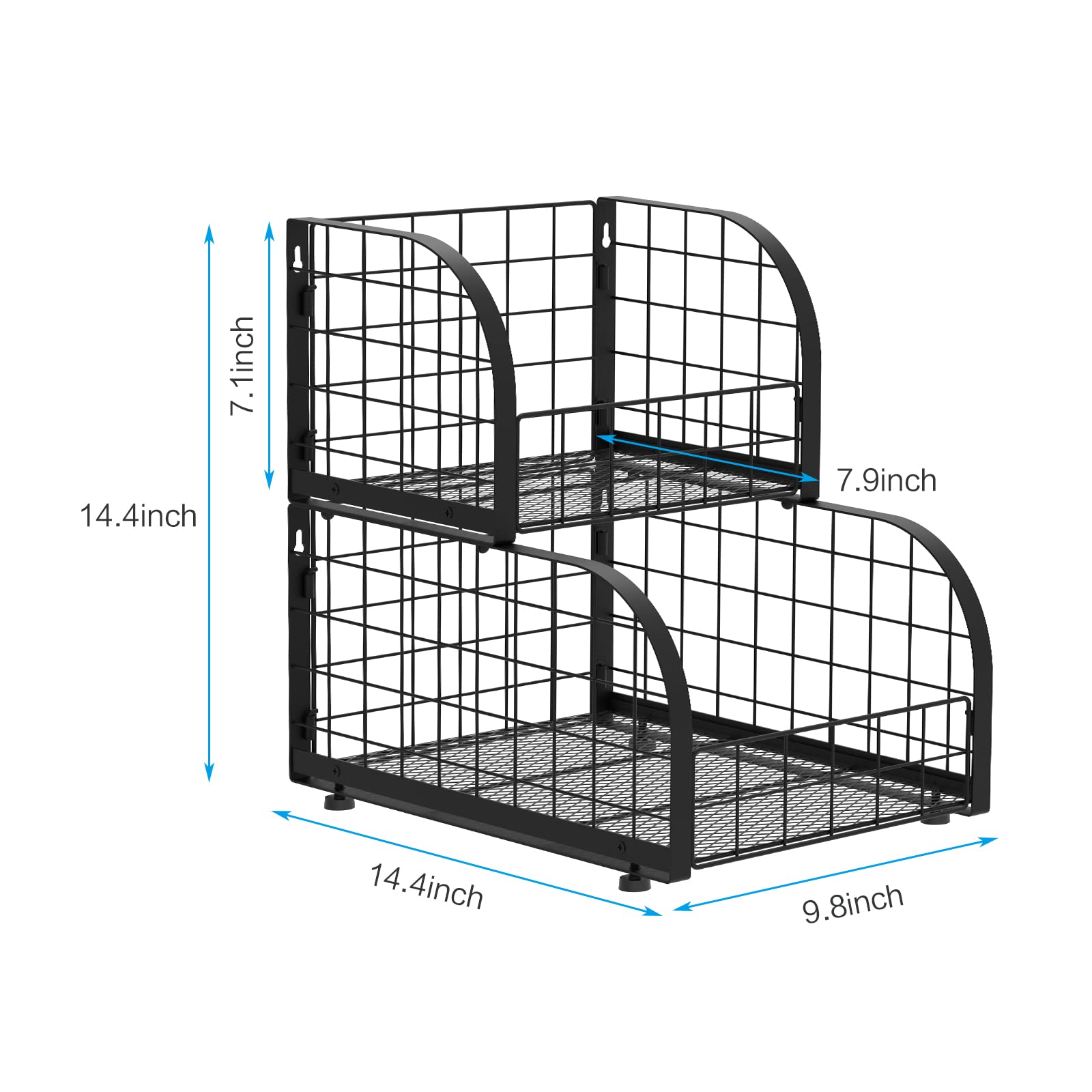 Buy Fruit and Vegetable Basket, Stackable Countertop Tiered Baskets for