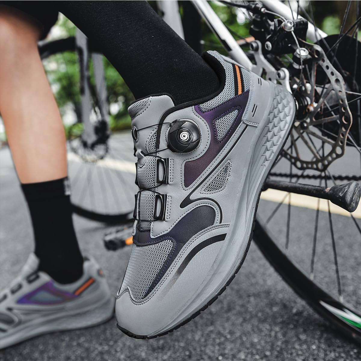 Scarpe da Ciclismo Uomo Donna, Scarpe da Mountain Bike | Scarpe da Equitazione MTB Compatibile con Shimano SPD 2-Bolts Pedals per Interni ed Esterni