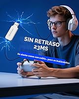 Vista 3 de NUBWO Auriculares inalámbricos para juegos con micrófono para PC Ps5 Ps4, cero interferencias, batería de 100 horas de juego todo el día