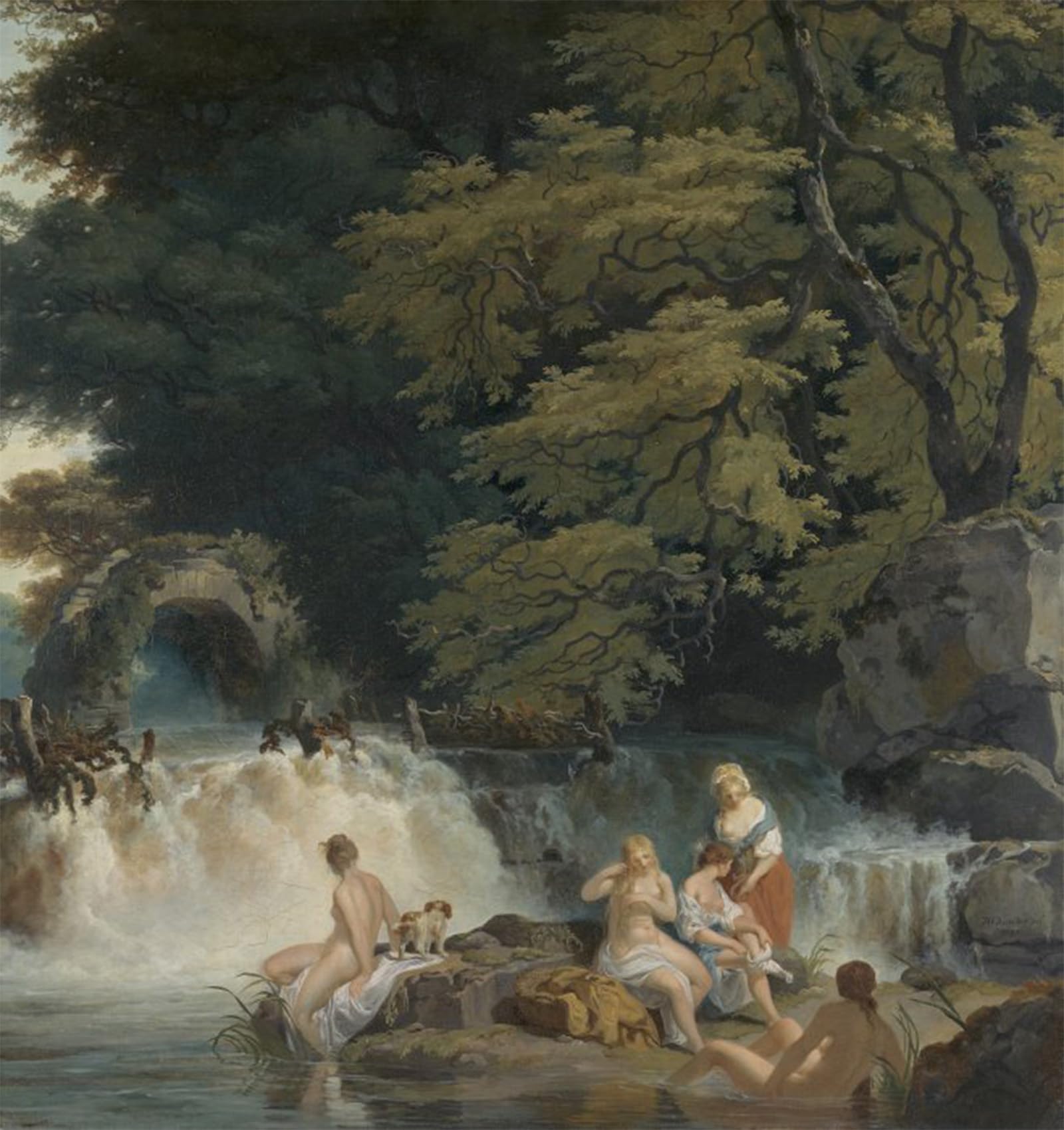 POSTERIIk Vintage Classic Picture Landscape Artwork the Salmon Leap Leixlip by Wheatley Portrait Canvas Painting for Office Home Decor 60x90cm