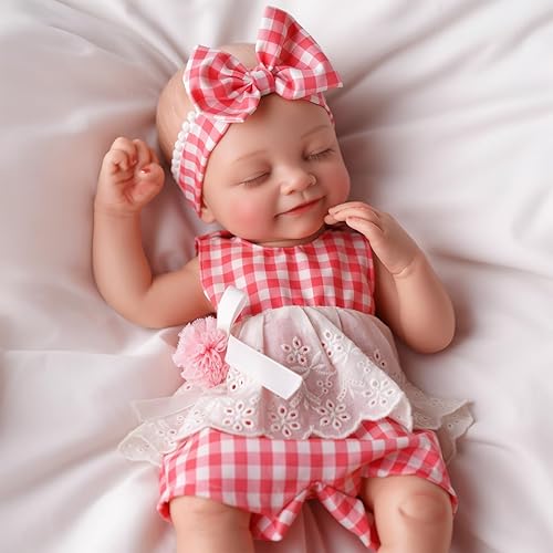 BABESIDE Silicone Baby Doll - 16" Sleeping Reborn Baby Dolls Silicone Full Body, Anatomically Correct Newborn Real Life Baby Doll with Feeding Kit & Gift Box for Kids Age 3+