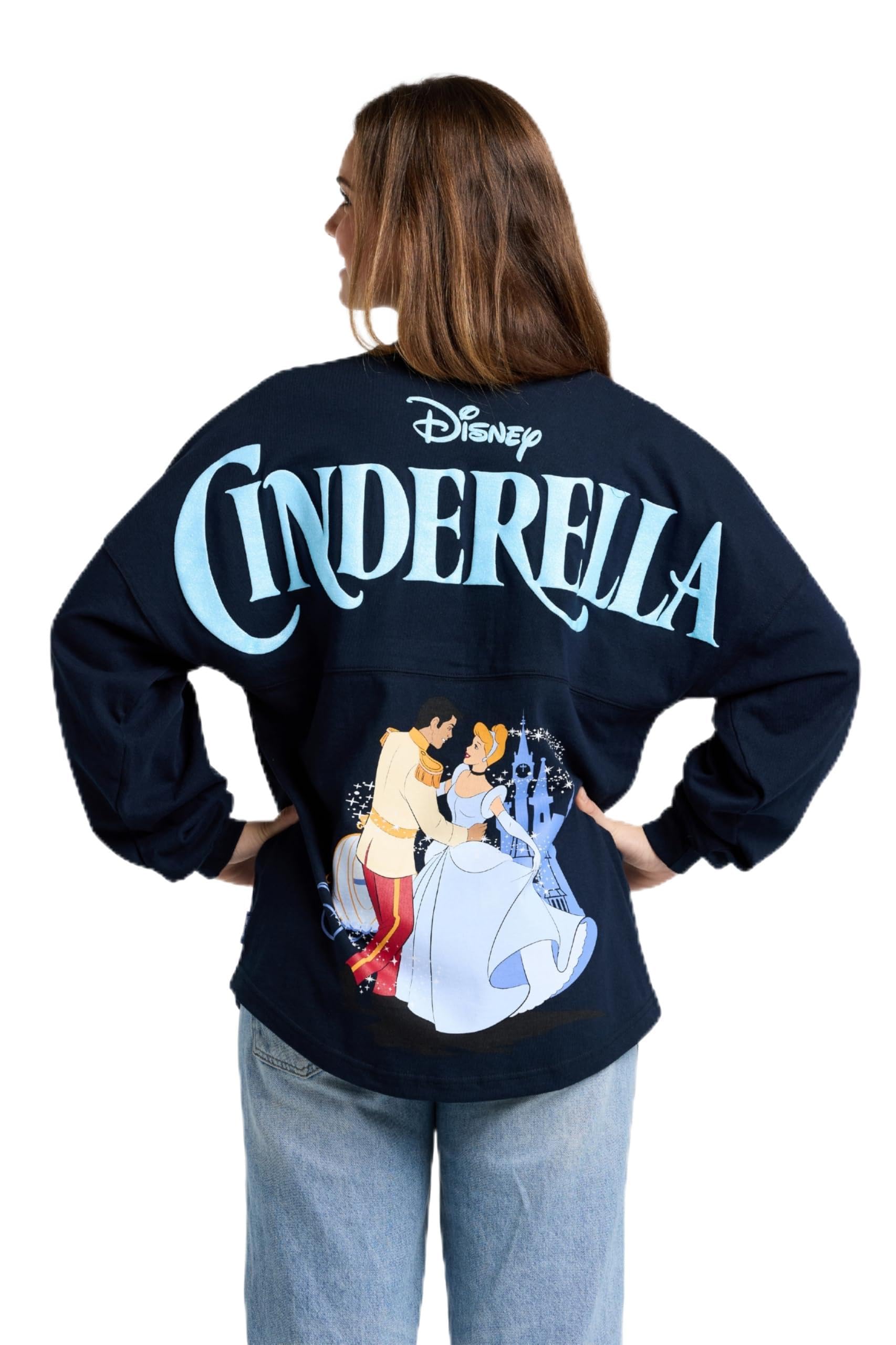 Spirit Jersey Disney Princess Collection, Oversized, Unisex, Long Sleeve Pullover Shirt, Heavy Pre-Shrunk 100% Cotton